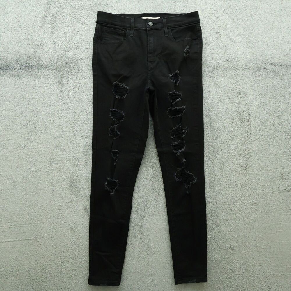 Levi's 720 Jeans Women's Size 28 High-Rise Super Skinny 28" Inseam Destroyed